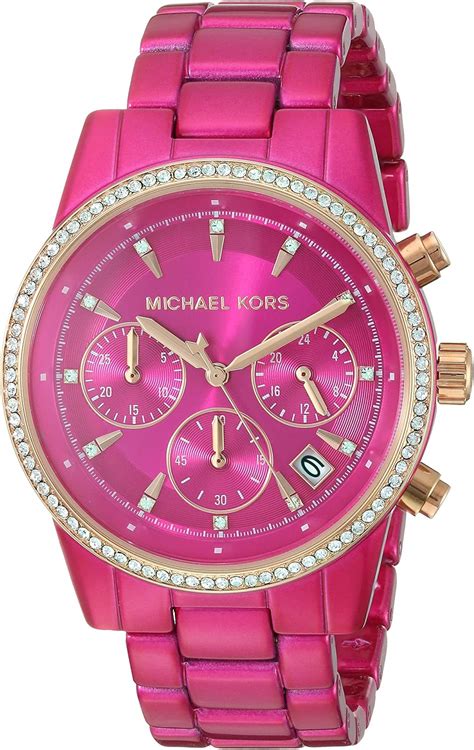 michael kors damenuhren pink|michael kors pink watches.